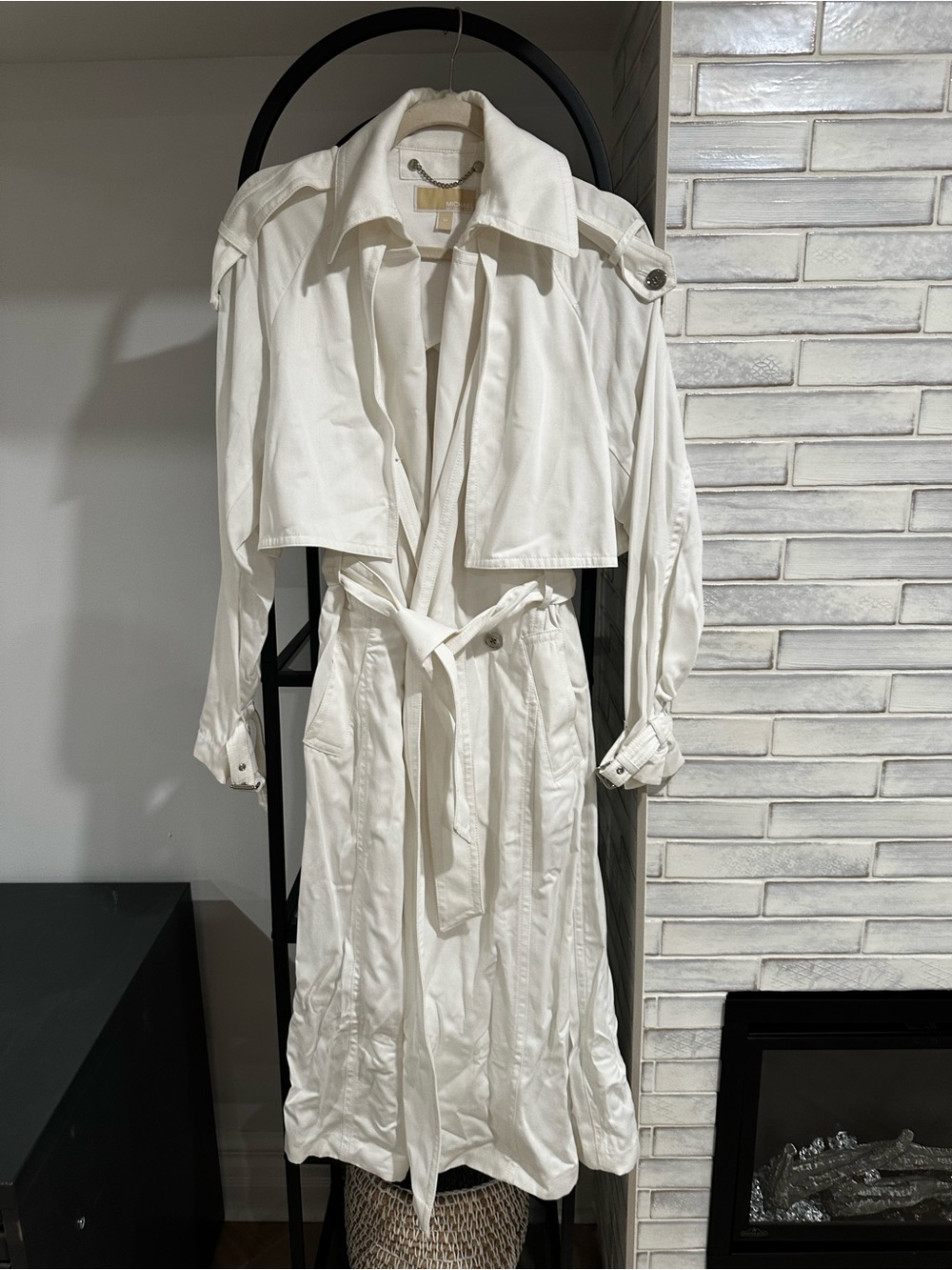 Michael Kors White Trench Coat with Belt